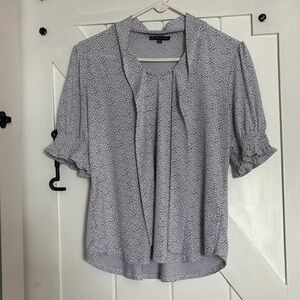 Women's Black and White Polka Dot Top